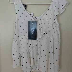 Sleeveless Ruffle top Velvet Heart